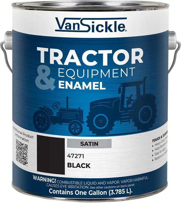 Van Sickle Paint 47271 Tractor & Equipment Enamel Satin Paint – Black - 1 Gallon