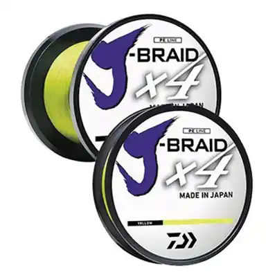 Daiwa J-Braid x4 JB4U10-150FY Filler Line Spool, 150 yd L, Dyneema, Fluorescent Yellow