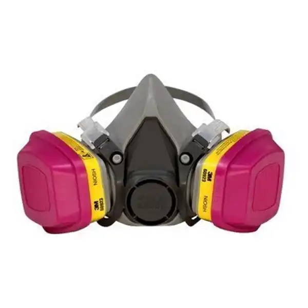 3M 62023HA1-C Dual-Cartridge Respirator, M Mask, P100 Filter Class, Dual Cartridge