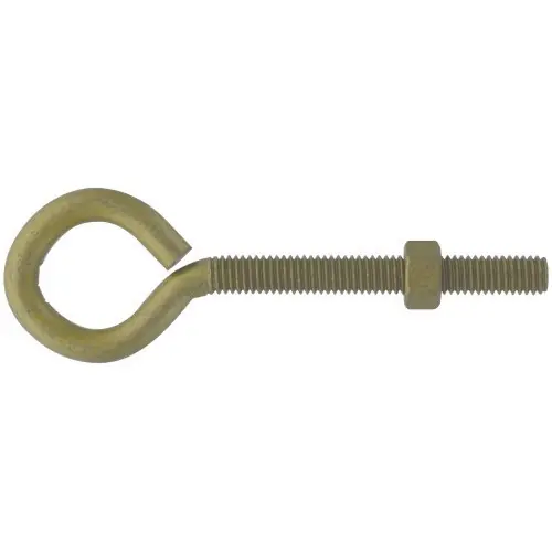 HILLMAN 322617 Eye Bolt with Hex Nut, 5/16 in Thread, Coarse Thread, Steel, Gold