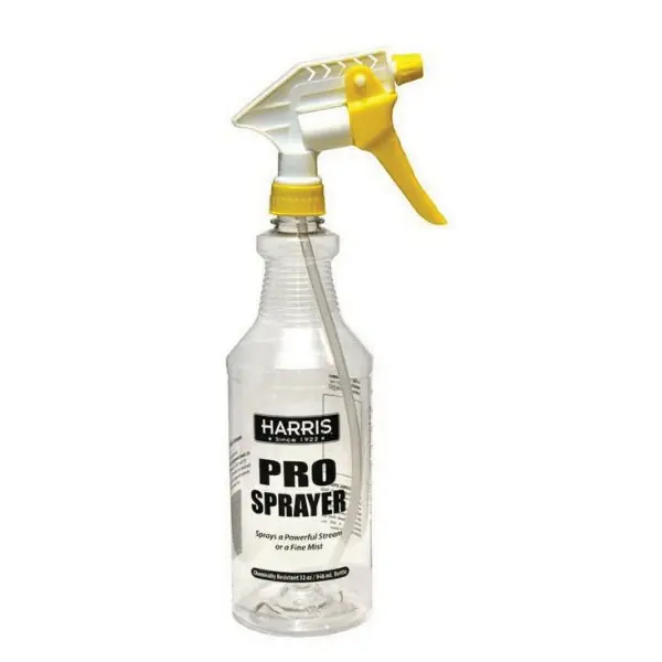 HARRIS PRO-32 Spray Bottle, Adjustable Nozzle, Plastic, Clear