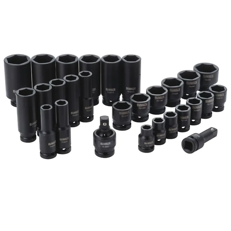 DeWALT DWMT19244 Socket Set, CR-440 Steel, Black Oxide, Specifications 1/2 in Drive Size, 6 Point Size