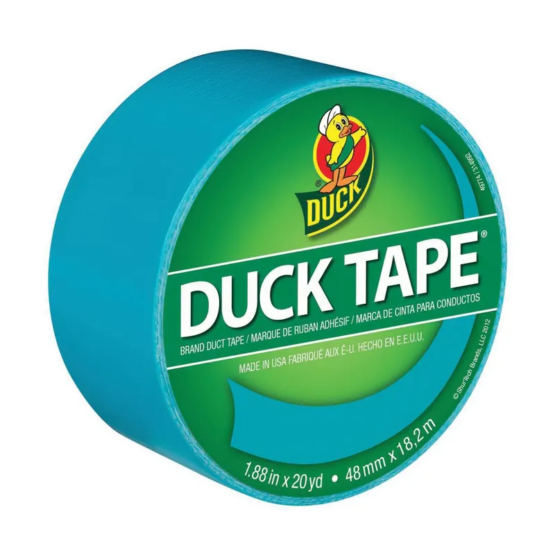 Duck 1017794 Duct Tape, 20 yd L, 1.88 in W, Vinyl Backing, Aqua