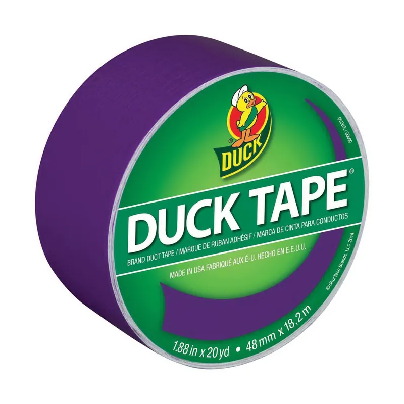 Duck 646811 Duct Tape, 20 yd L, 1.88 in W, Vinyl Backing, Purple