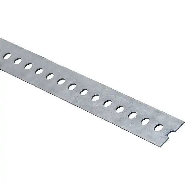 National Hardware N180-141 Slotted Flat, 1-3/8 in W, 72 in L, 0.074 in Thick, Steel, Galvanized