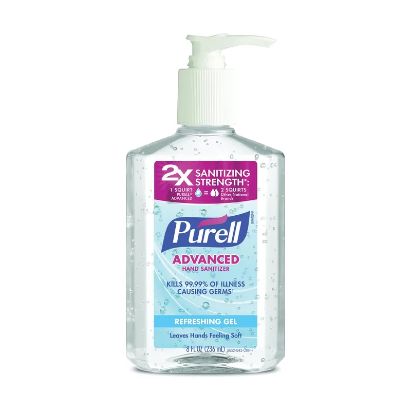 PURELL 9652-12-CMR Hand Sanitizer Clear, Fruity, Clear, 8 oz Bottle