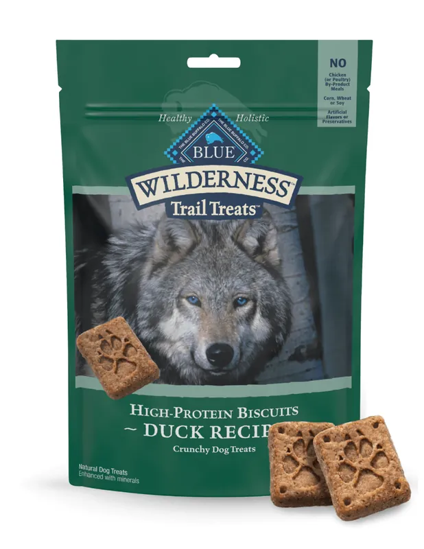 Blue Buffalo Wilderness Trail Treats Grain-Free Duck Biscuits Dog Treats 10-oz bag