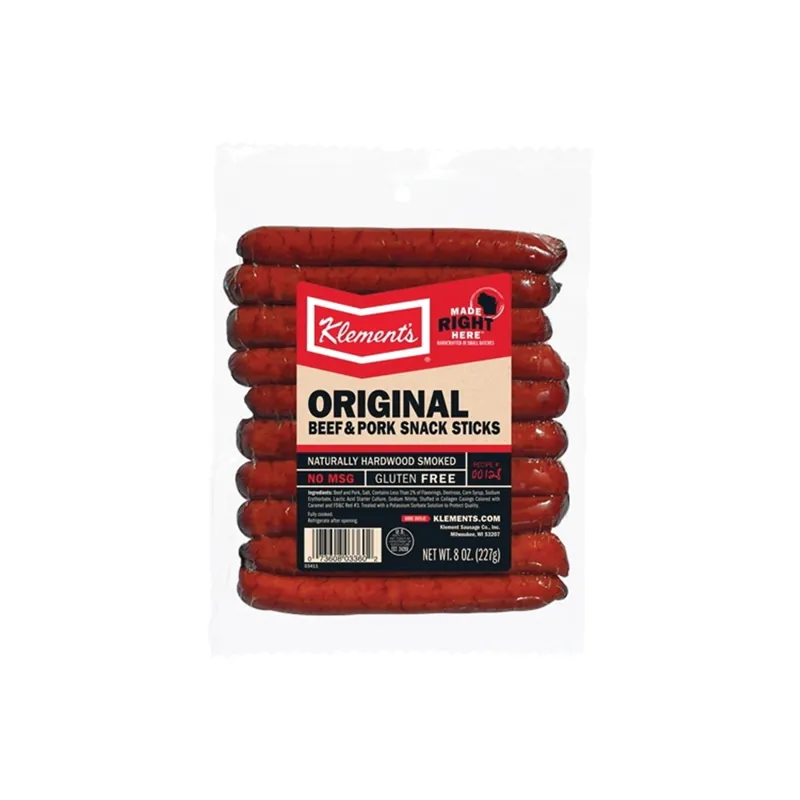 Klement‘s 3411 Original Snacks, Stick, Beef, Pork Flavor, 8 oz