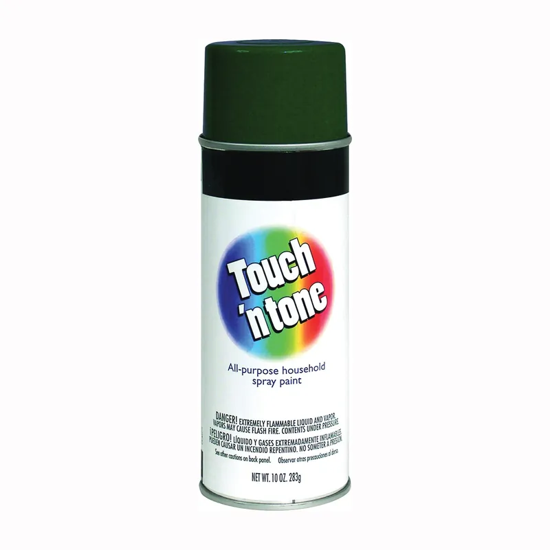 TOUCH ‘N TONE 55271830 Spray Paint, Gloss, Hunter Green, 10 oz, Aerosol Can