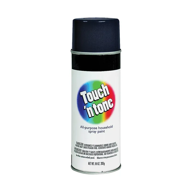TOUCH ‘N TONE 55276830 Spray Paint, Gloss, Black, 10 oz, Aerosol Can