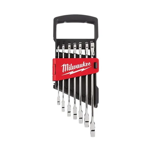 Milwaukee 48-22-9506 Wrench Set, 7-Piece, Alloy Steel, Chrome