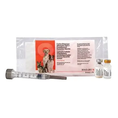 Boehringer Ingelheim Solo-Jec 9 Solo-Jec® 9 Canine Vaccine, Powder Cake with Sterile Diluent, 1 mL