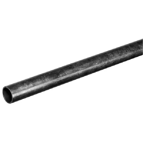 Steelworks 11748 Weldable Round Tube, 3/4 in Dia, 3 ft L, Steel, Plain