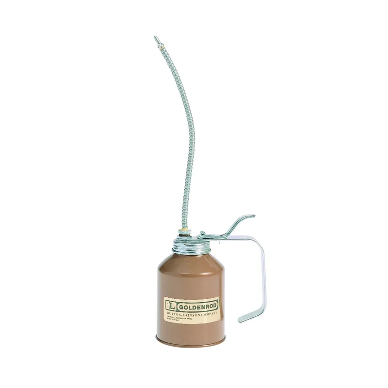 DL Goldenrod 707 Pump Oiler with Spout, 12 oz Capacity, Flexible Spout, Steel, Powder-Coated Copper Bronze