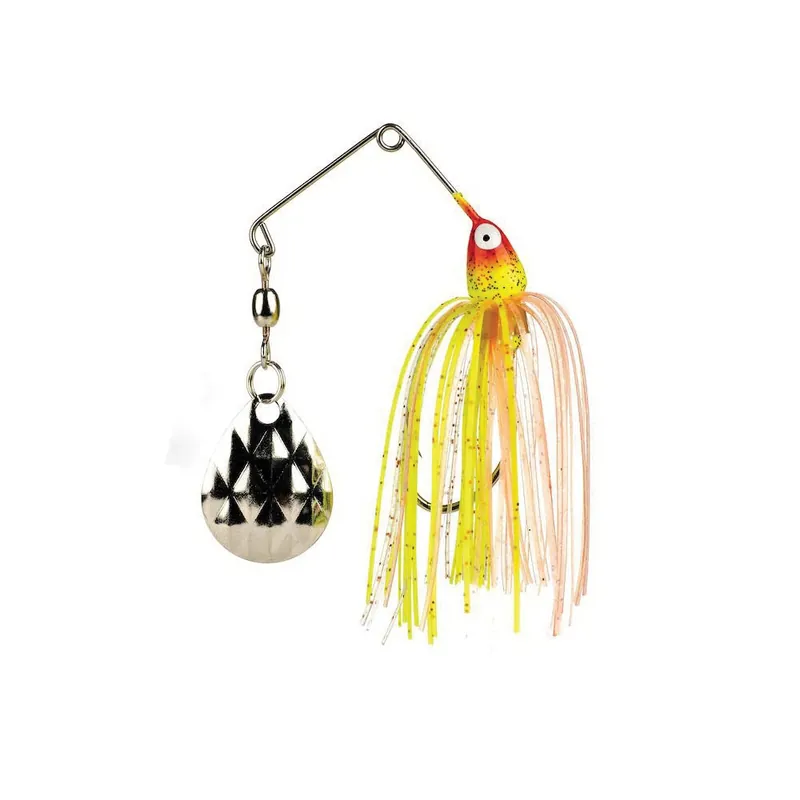 Strike King MK-112G Mini-King Spinner Bait, Wire Bait, Diamond Dust/Silicone, Sun Perch Bait