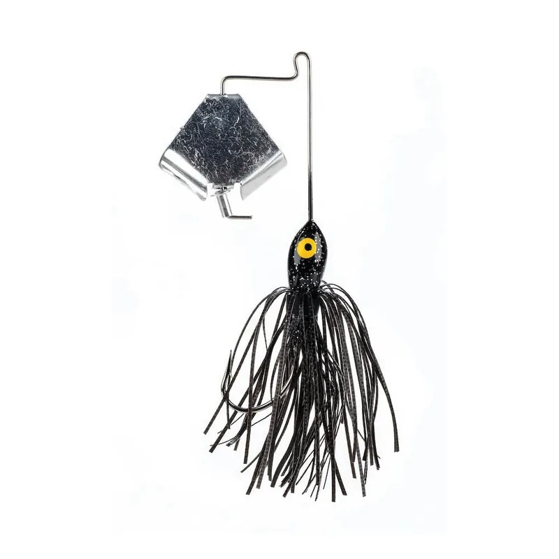 Strike King Pro-Buzz 18PBM-210 Mini Buzzbait, Wire Bait, Black Bait