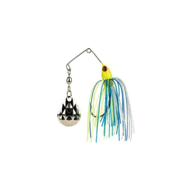 Strike King MK-71 Mini-King Spinner Bait, Crappie, Smallies, White Bass, Blue/Chartreuse/Silver Bait