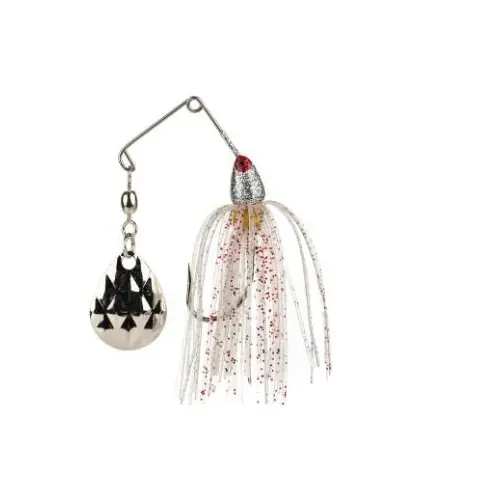 Strike King MK-74 Mini-King Spinner Bait, Crappie, Smallies, White Bass, Clear/Red/Silver Bait