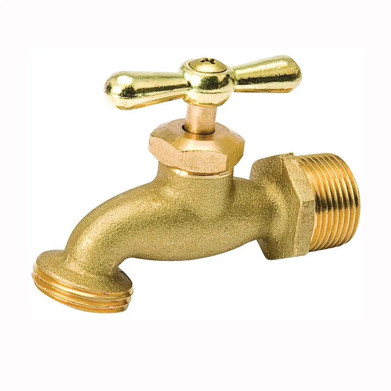 B & K 103-003 Hose Bibb, 1/2 x 3/4 in Connection, MPT x Male Hose, 125 psi Pressure, Brass Body, Antique
