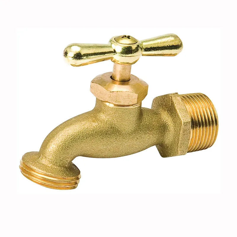 B & K 103-004 Hose Bibb, 3/4 x 3/4 in Connection, MPT x Male Hose, 125 psi Pressure, Brass Body, Rough