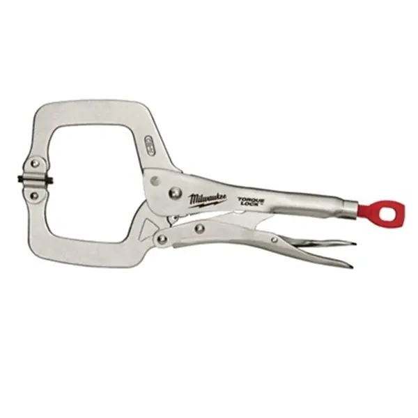 Milwaukee Torque Lock 48-22-3521 Torque Lock Locking C-Clamp, 4 in Max Opening Size, 4 in D Throat, Alloy Steel Body