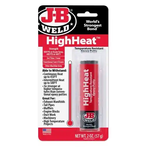 J-B WELD HighHeat 8297 Epoxy Putty, Beige/Gray, 2 oz
