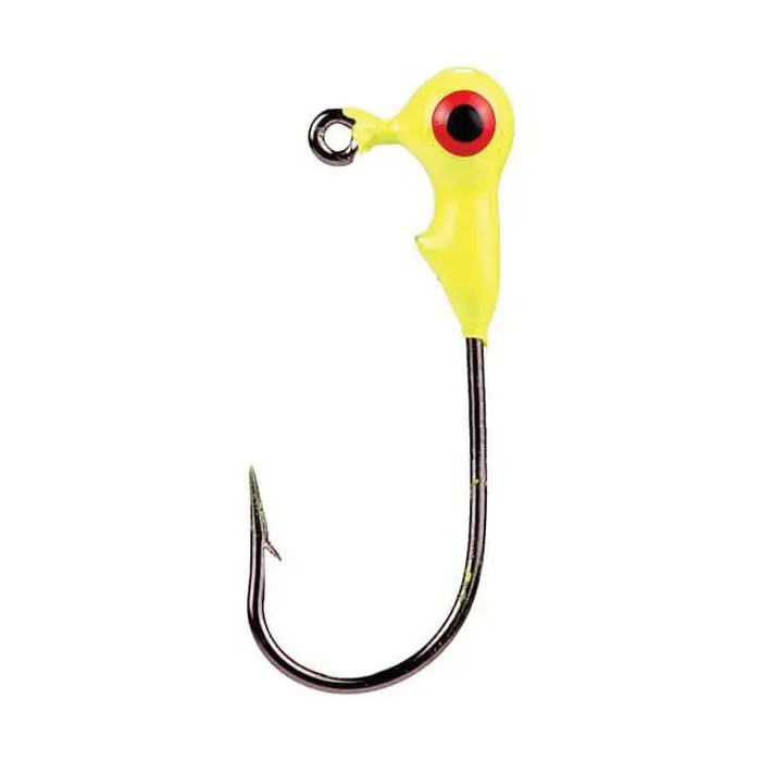 MR. CRAPPIE BY STRIKE KING MRCJH132-1 Jig Head, Platinum, Chartreuse