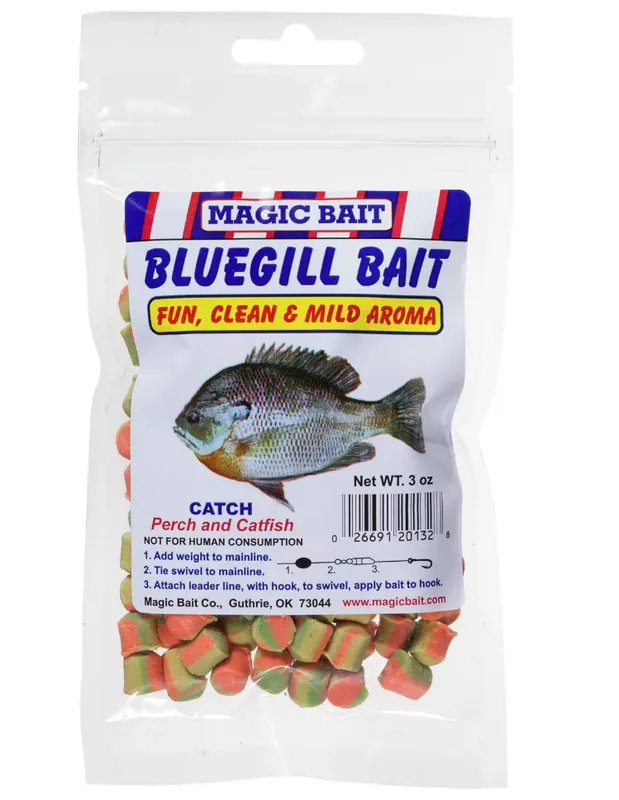 Magic Bait Bluegill Rainbow Color Bagged Bait - 3.0 Oz.