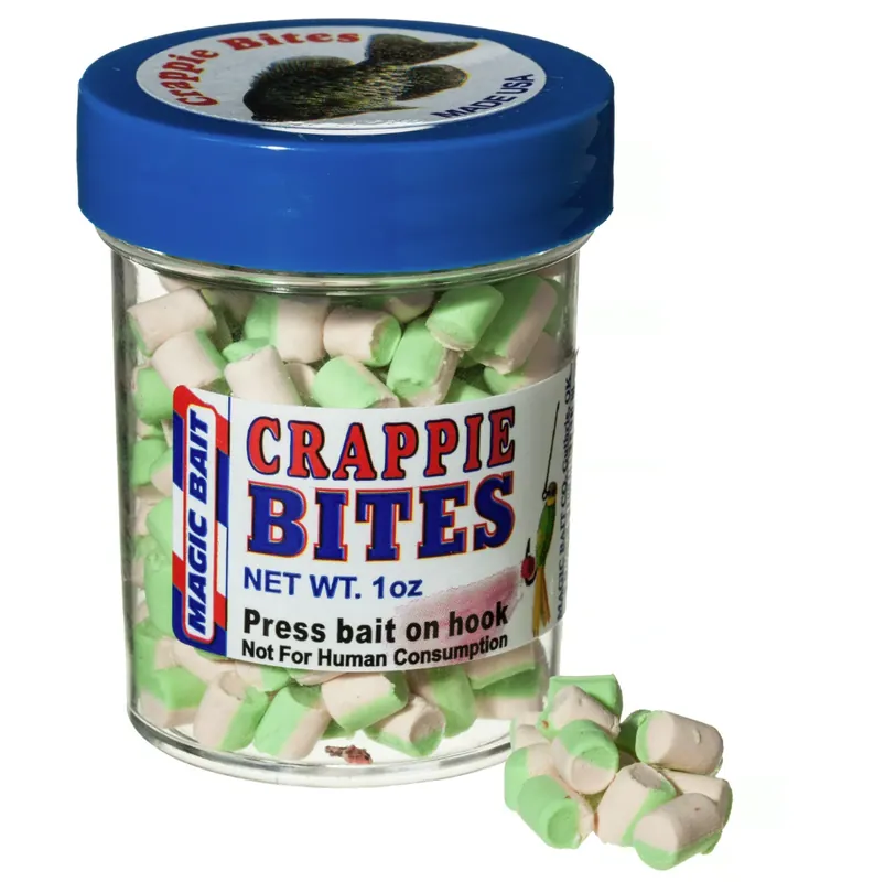 Magic Bait Crappie Bait Bites - White/Chartreuse 1 Oz.