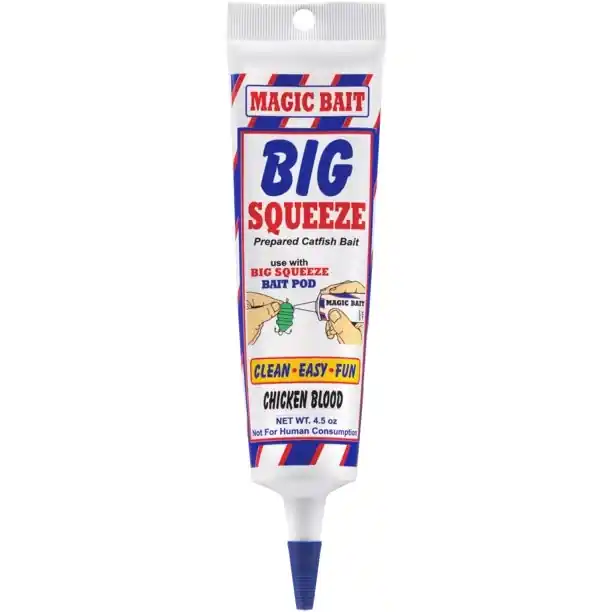 Magic Bait Big Squeeze Catfish Bait - Chicken Blood 4.5 Oz.