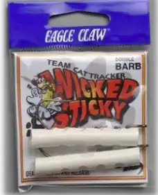 Junnie‘s Cat Tracker Tubie Single Hook Lure - White 2 Pack