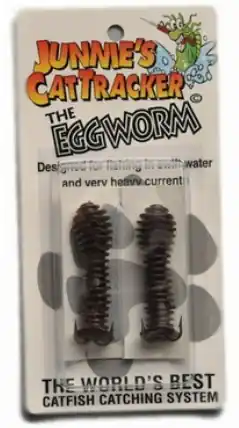 Junnie‘s Cat Tracker Eggworm Lure - Brown 2 Pack