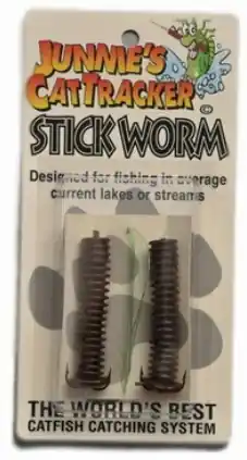 Junnie‘s Cat Tracker Stick Worm Catfish Lure - Brown 2 Pack