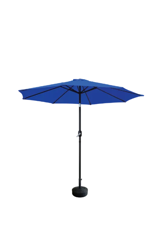 Livingscape 9‘ Round Aluminum Market Patio Umbrella - Navy Blue