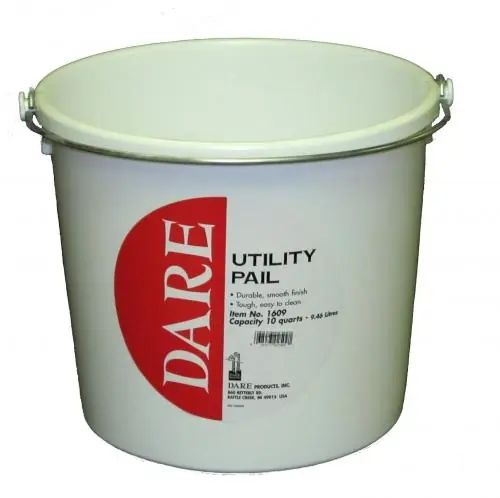 Dare Products Inc. 10 Quart Plastic Pail - White