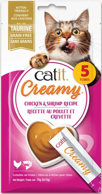 Catit Creamy Treat 5 Pack - Chicken & Shrimp