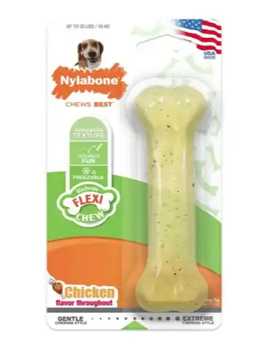 Nylabone FlexiChew Wolf Bone - Chicken