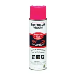 RUST-OLEUM INDUSTRIAL CHOICE 1661838 Marking Paint, Gloss, Fluorescent Pink, 17 oz, Aerosol Can