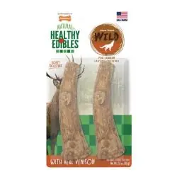 Healthy Edibles NAN803TPP Long-Lasting Wild Antler Dog Treat, Medium Breed, Venison Flavor