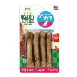 Healthy Edibles NENB100M04P Long-Lasting Puppy Dog Chew Treat, Petite Breed, Lamb and Apple Flavor Pack