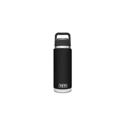 YETI RAMBLER 21071200018 Vacuum Bottle with Chug Cap, 26 oz Capacity, Stainless Steel, Black