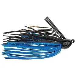 Strike King Bitsy Bug BBJ316-2 Fishing Lure, Mini Casting Jig, Smallmouth, Fiber/Silicone, Black/Blue Lure