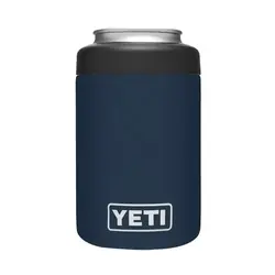 YETI Rambler 21070090061 Colster Can Insulator, 3 in Dia x 4-3/4 in L, 12 oz Can/Bottle, Stainless Steel, Navy