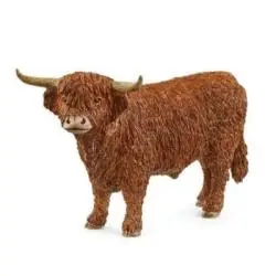 Schleich-S Farm World 13919 Animal Toy, 3 to 8 years, Highland Bull, Plastic