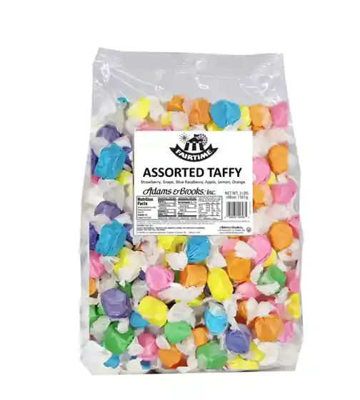 Adam & Brooks Inc. Fairtime Assorted Rainbow Salt Water Taffy - 3 LBS.