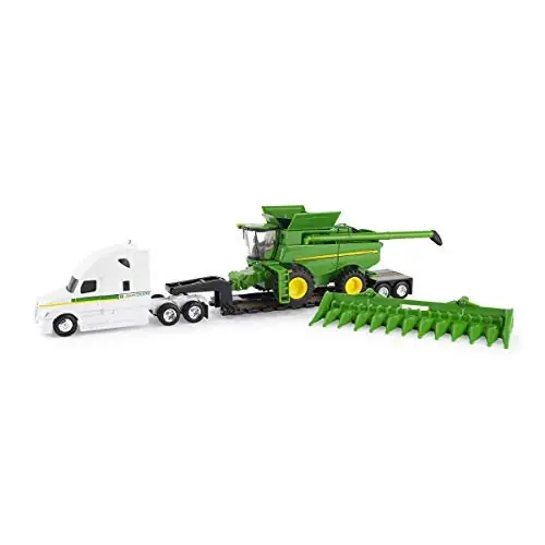 Ertl John Deere S780 Combine with Semi & Trailer 1 64 Scale