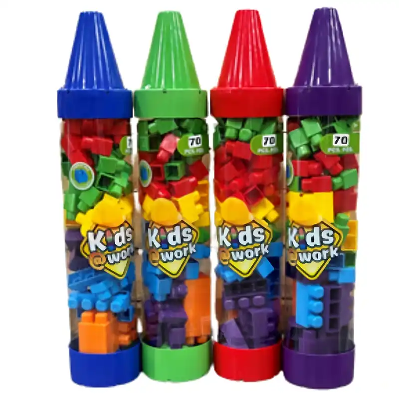 Crayola Building Blocks Crayon Tube with 70 Colorful Blocks (Assorted)