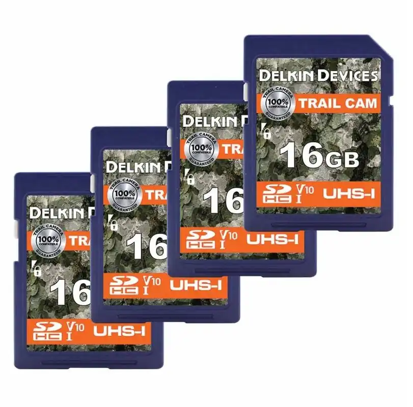 Delkin Devices Trail Camera SD Memory Cards 16Gb - 4 Pack