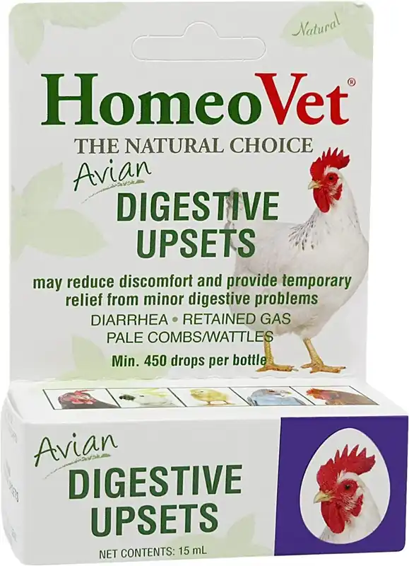 HomeoPet Avian Digestive Upsets, Healthy Digestive Support for Chickens and Pet Birds - 15mL