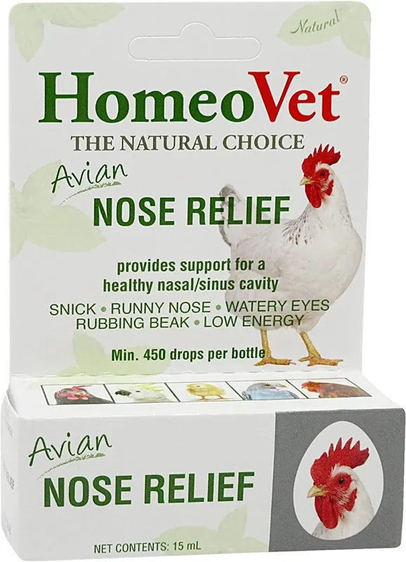 HomeoPet Avian Nose Relief, Sinus Support for Chickens and Pet Birds - 15mL